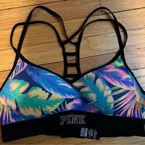 PINK Victoria's SecretTropical Hawaiian Print Bralette Sports Bra Size Large
